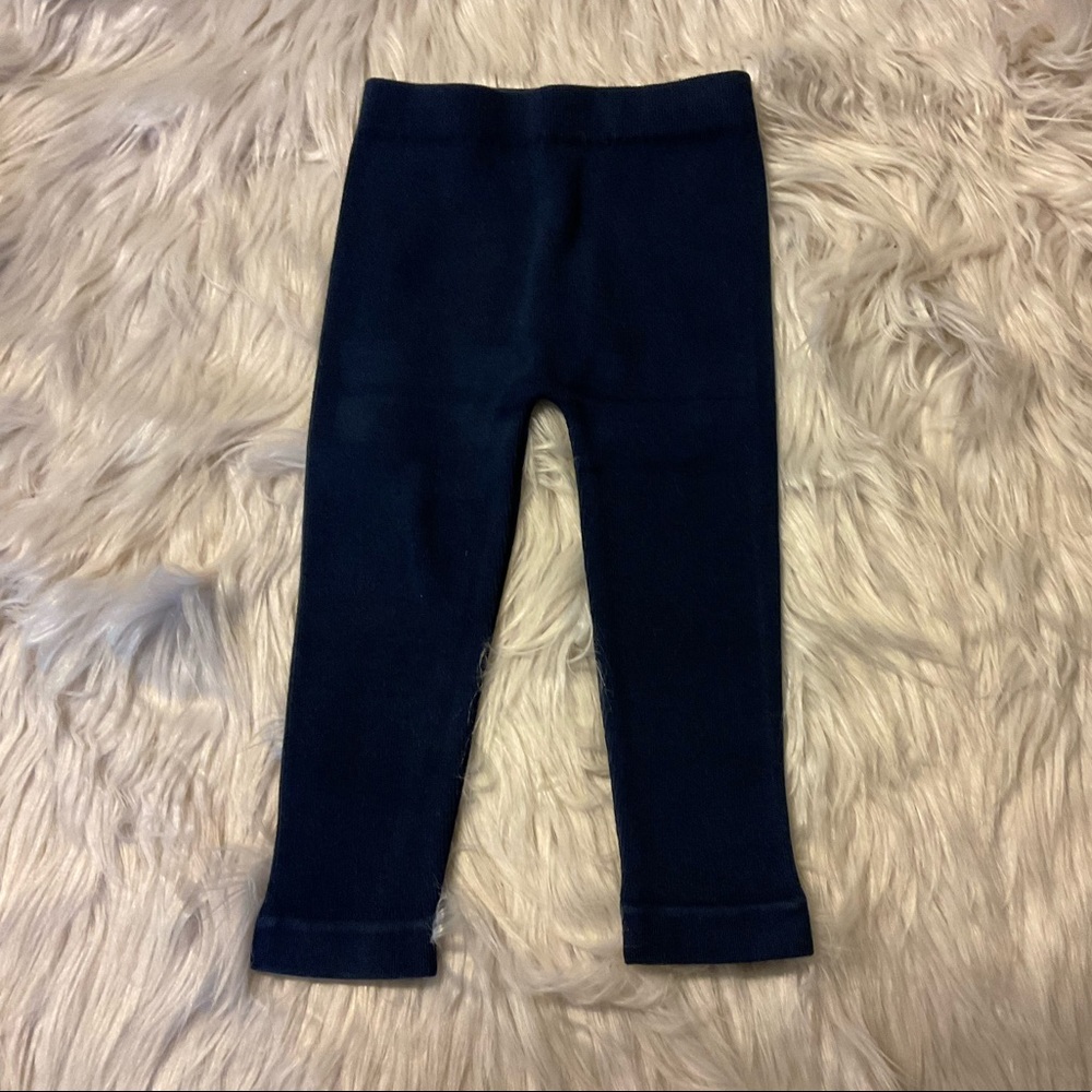 Butterfly navy knit leggings